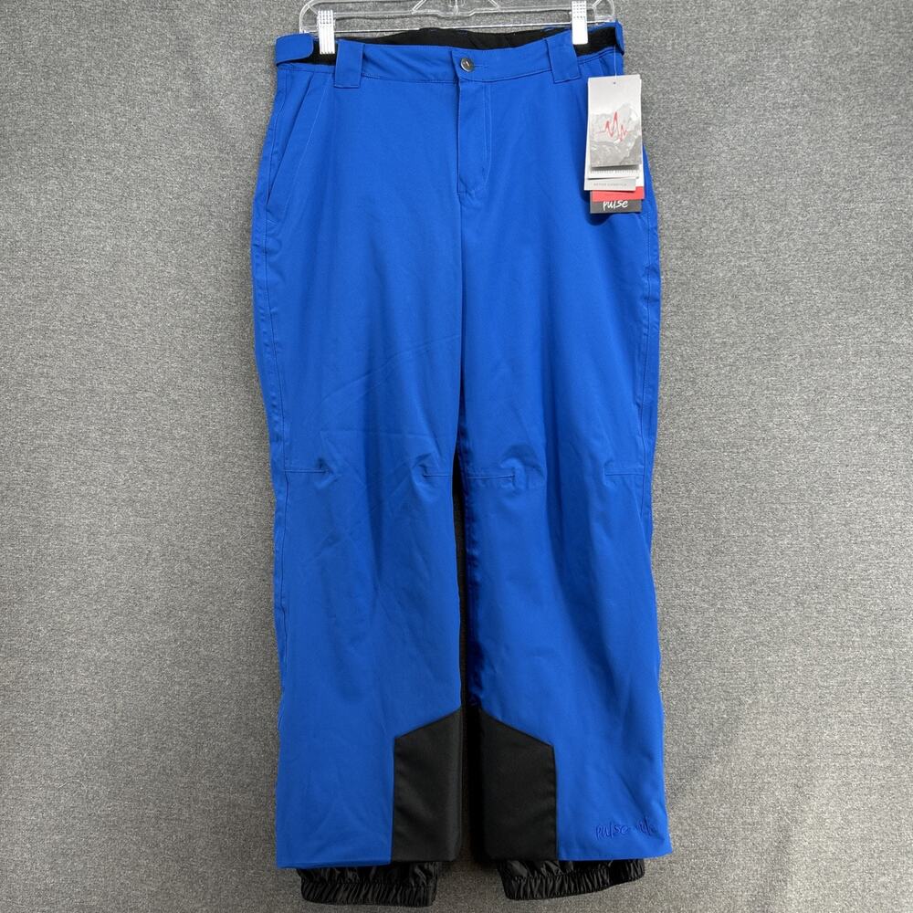 NWT Pulse Snow Pants Boys Youth Large 16/18 Blue Ski Snowboard Waterproof Pants